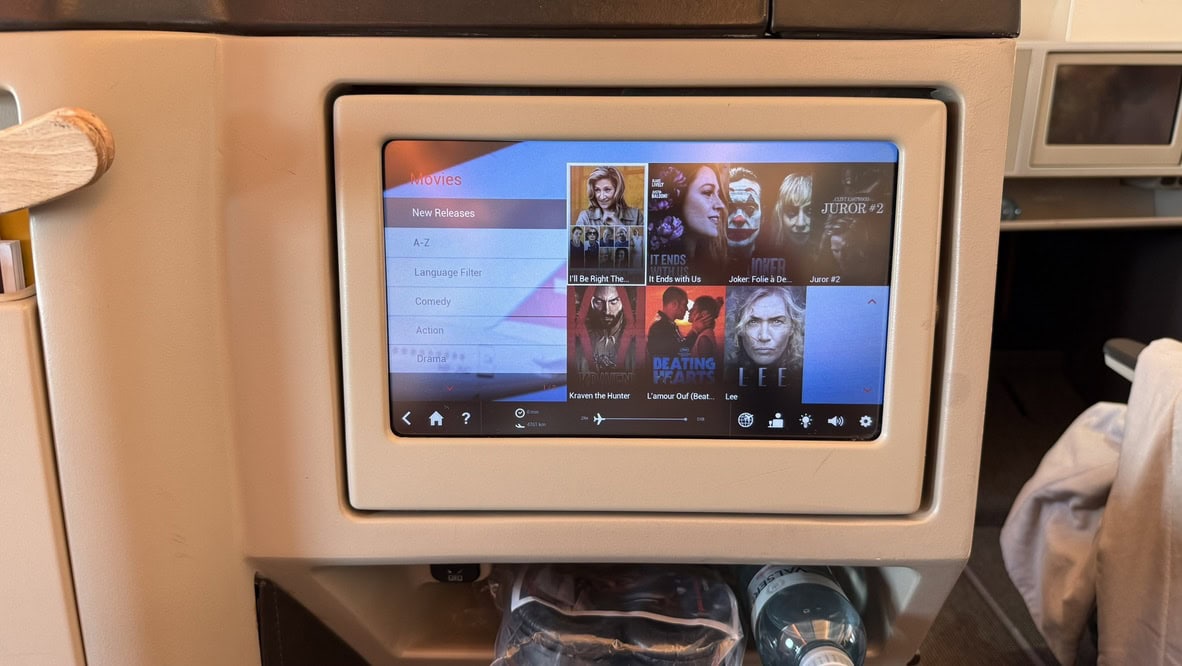 SWISS A330-300 Business Class Review: Seats, Food, Service, And More 12 - SWISS A330-300 Business Class SWISS A330-300 Business Class - Entertainment Screen