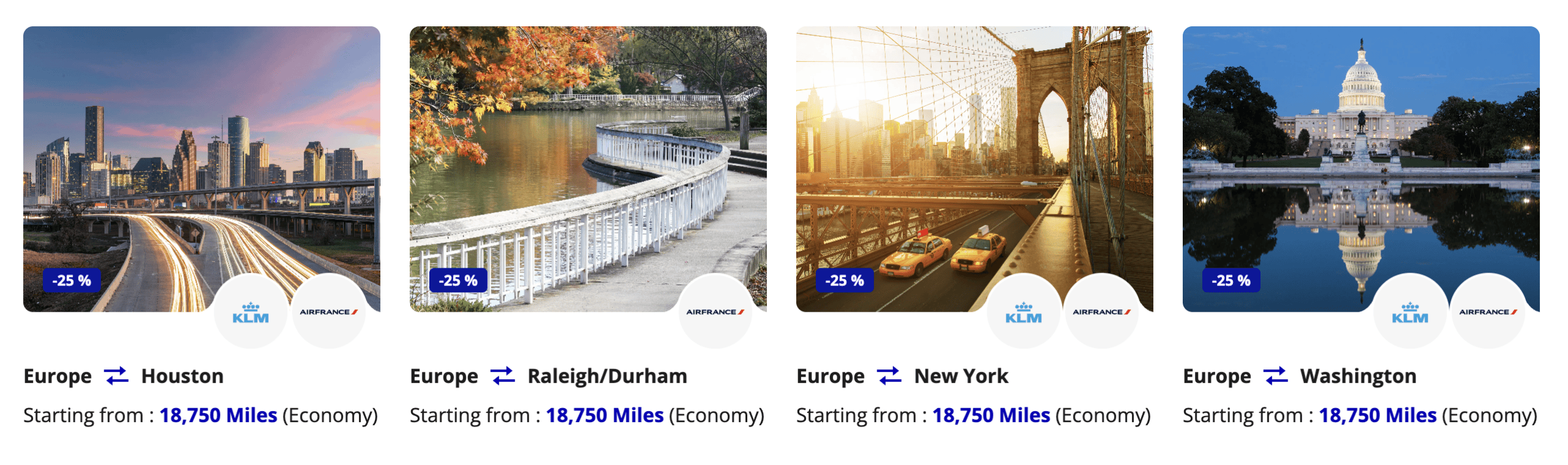 Air France-KLM Flying Blue Promo Rewards - North America