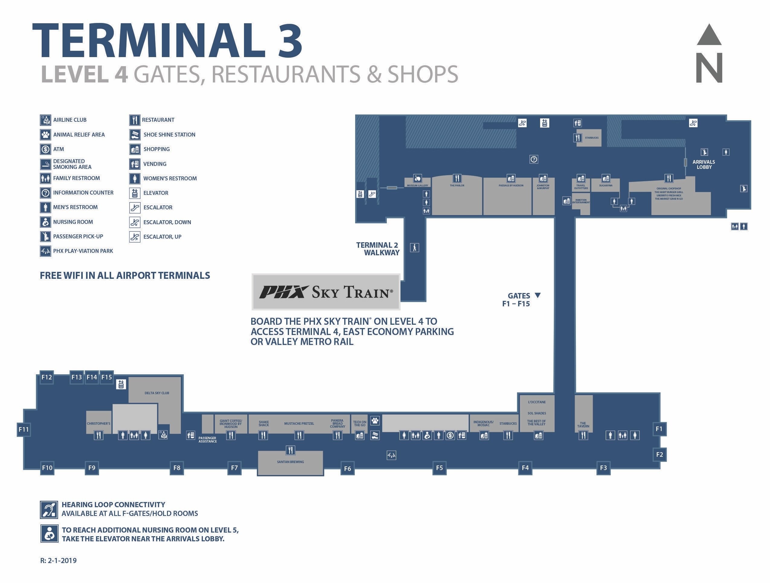 Phoenix Sky Harbor International Airport [PHX] - Terminal 3 Map