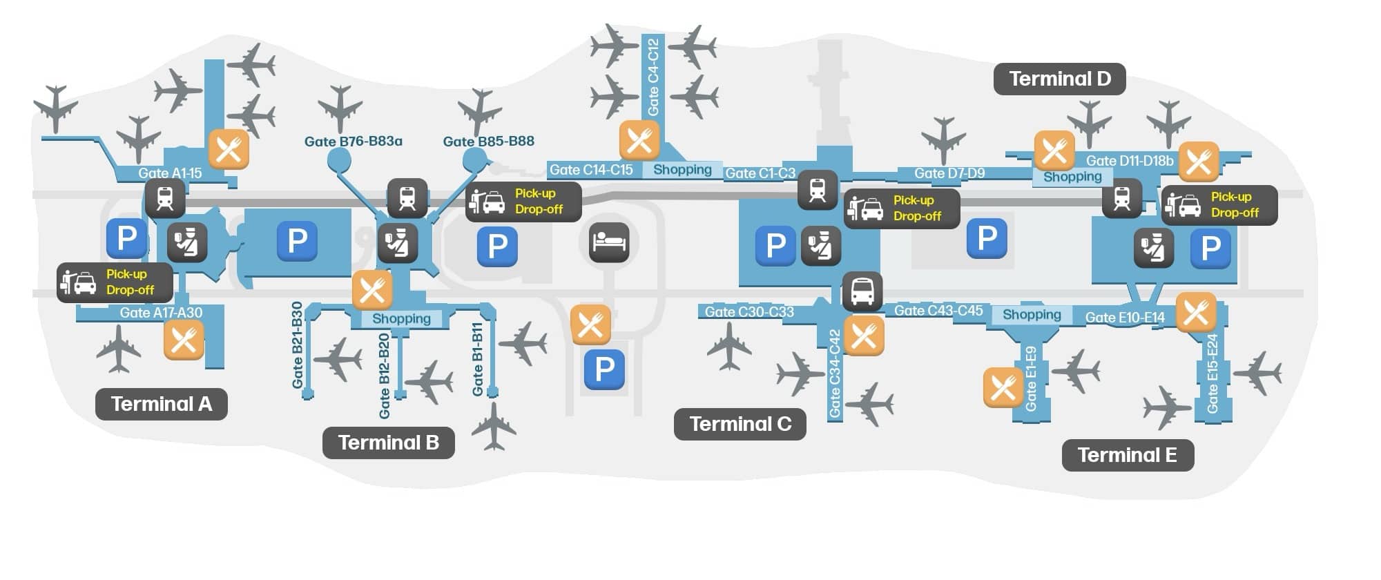 George Bush Intercontinental Airport [IAH] - Terminal Overview
