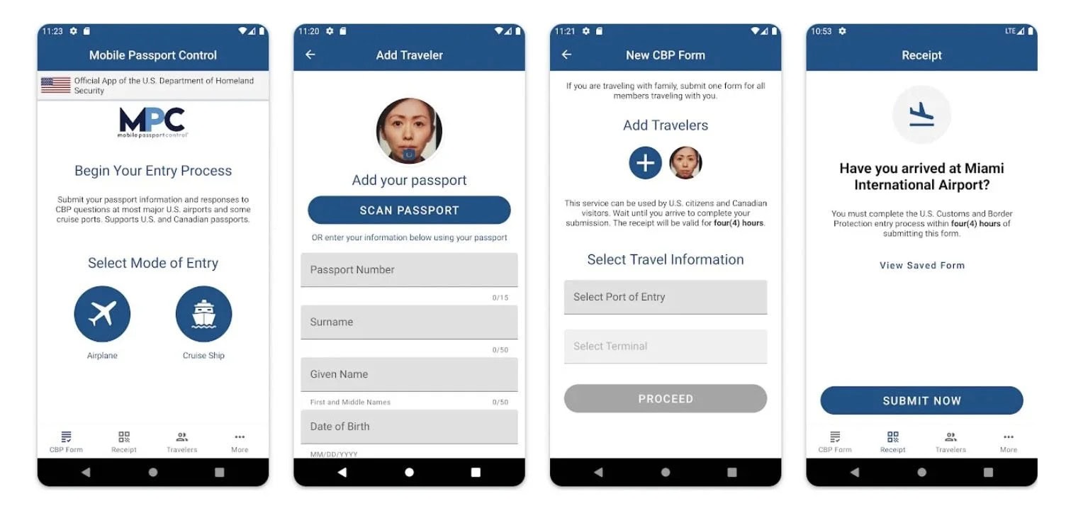 Mobile Passport Control App