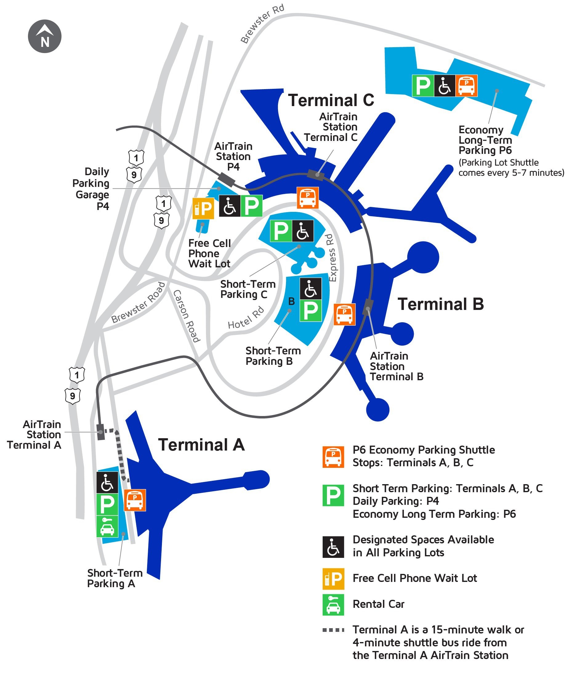 Newark Liberty [EWR] Airport Lounges Guide - Terminal Map
