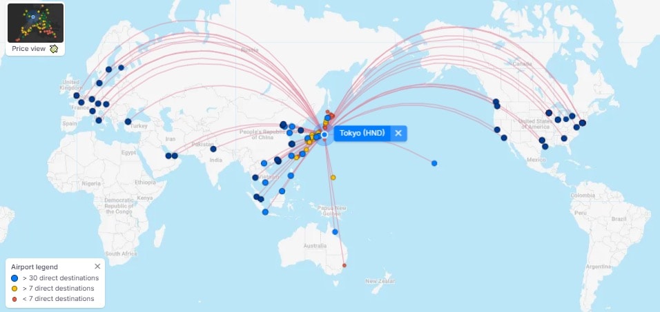 Tokyo Narita vs Haneda: Which Airport Should You Choose - Haneda Airport [HND] Route Map