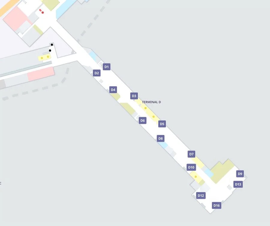 Philadelphia International Airport [PHL] - Terminal D Map