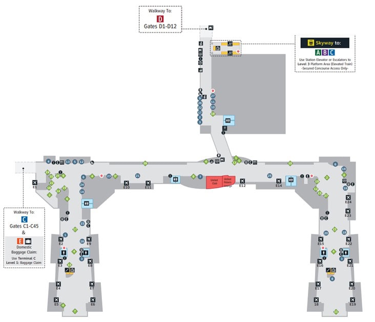 George Bush Intercontinental Airport [IAH] - Terminal E Map