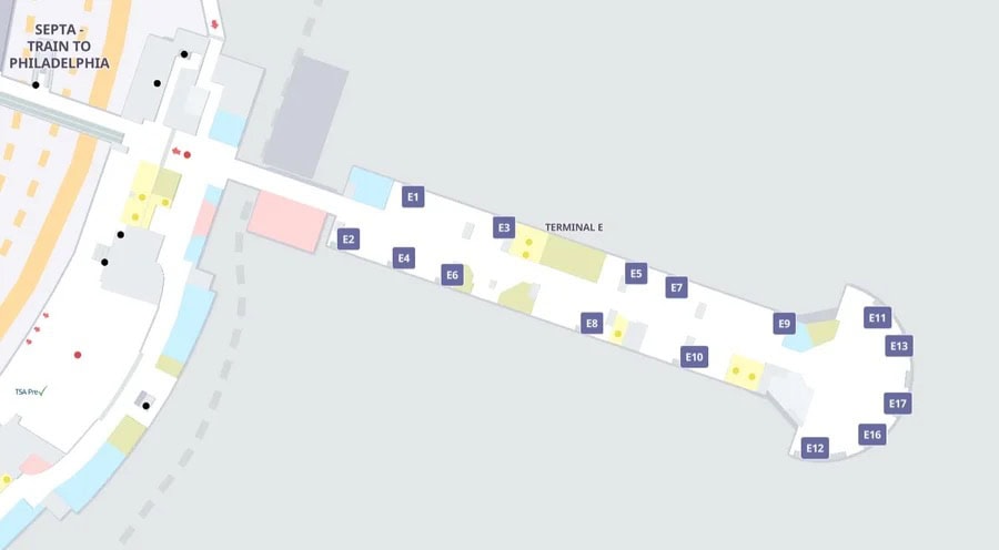 Philadelphia International Airport [PHL] - Terminal E Map