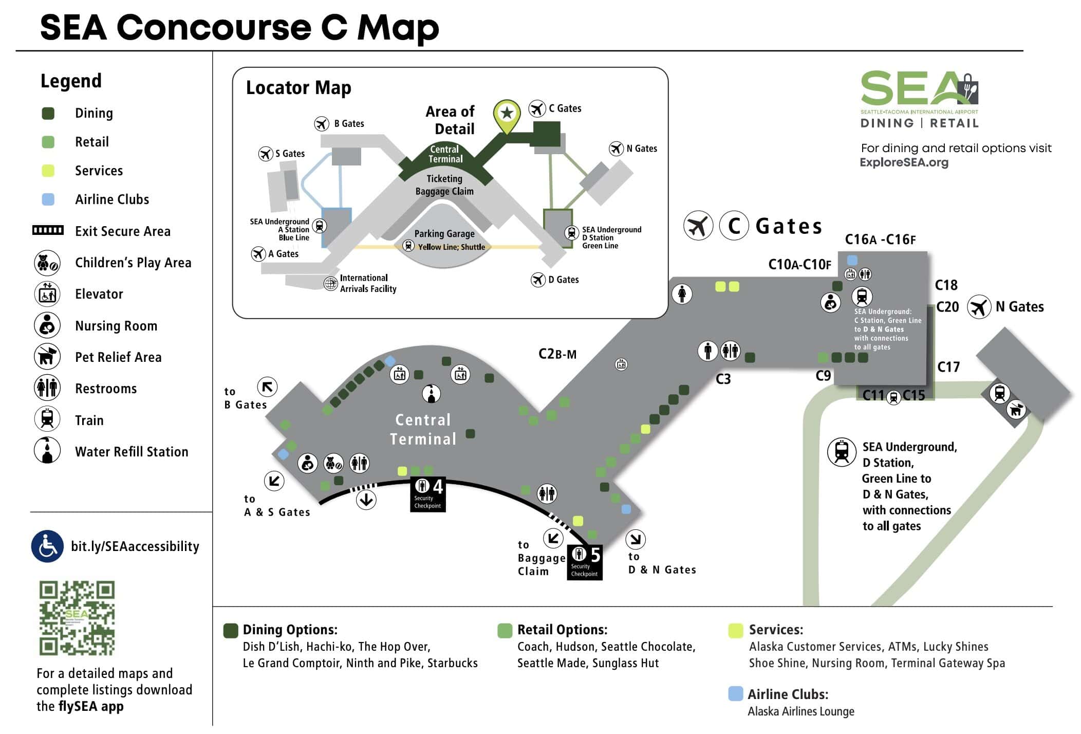 Seattle-Tacoma International Airport [SEA] - Concourse C Map