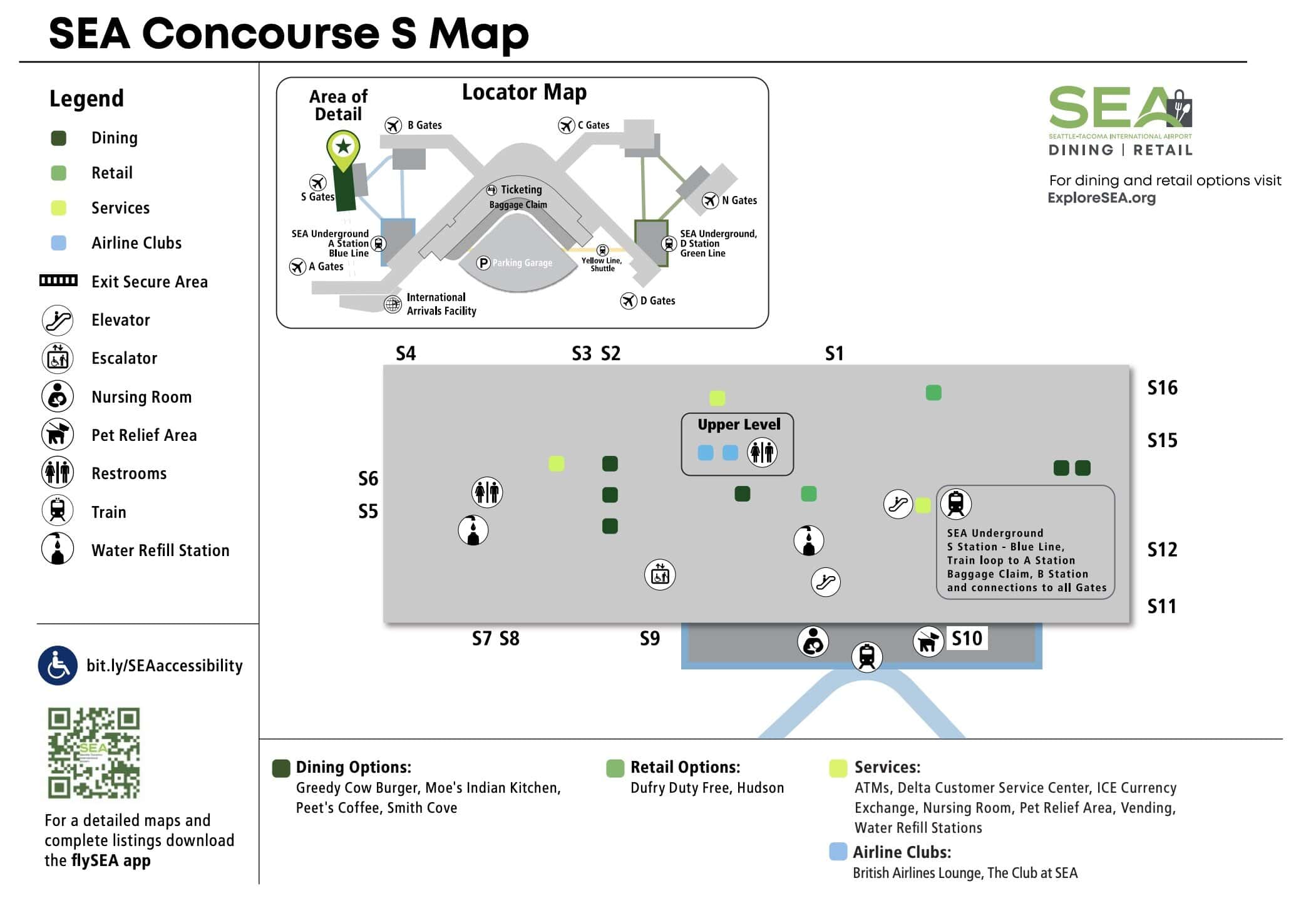 Seattle-Tacoma International Airport [SEA] - South Satellite Map