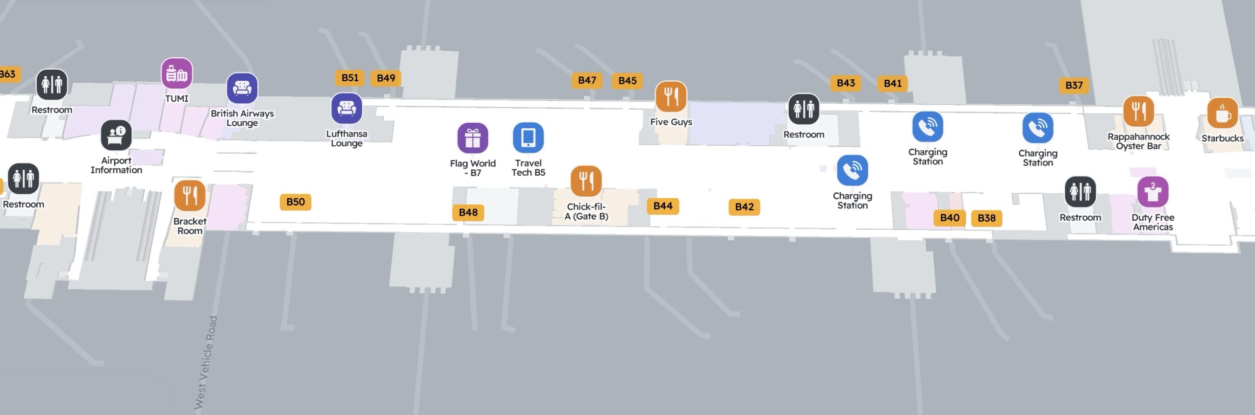 Washington Dulles International Airport [IAD] - Concourse B