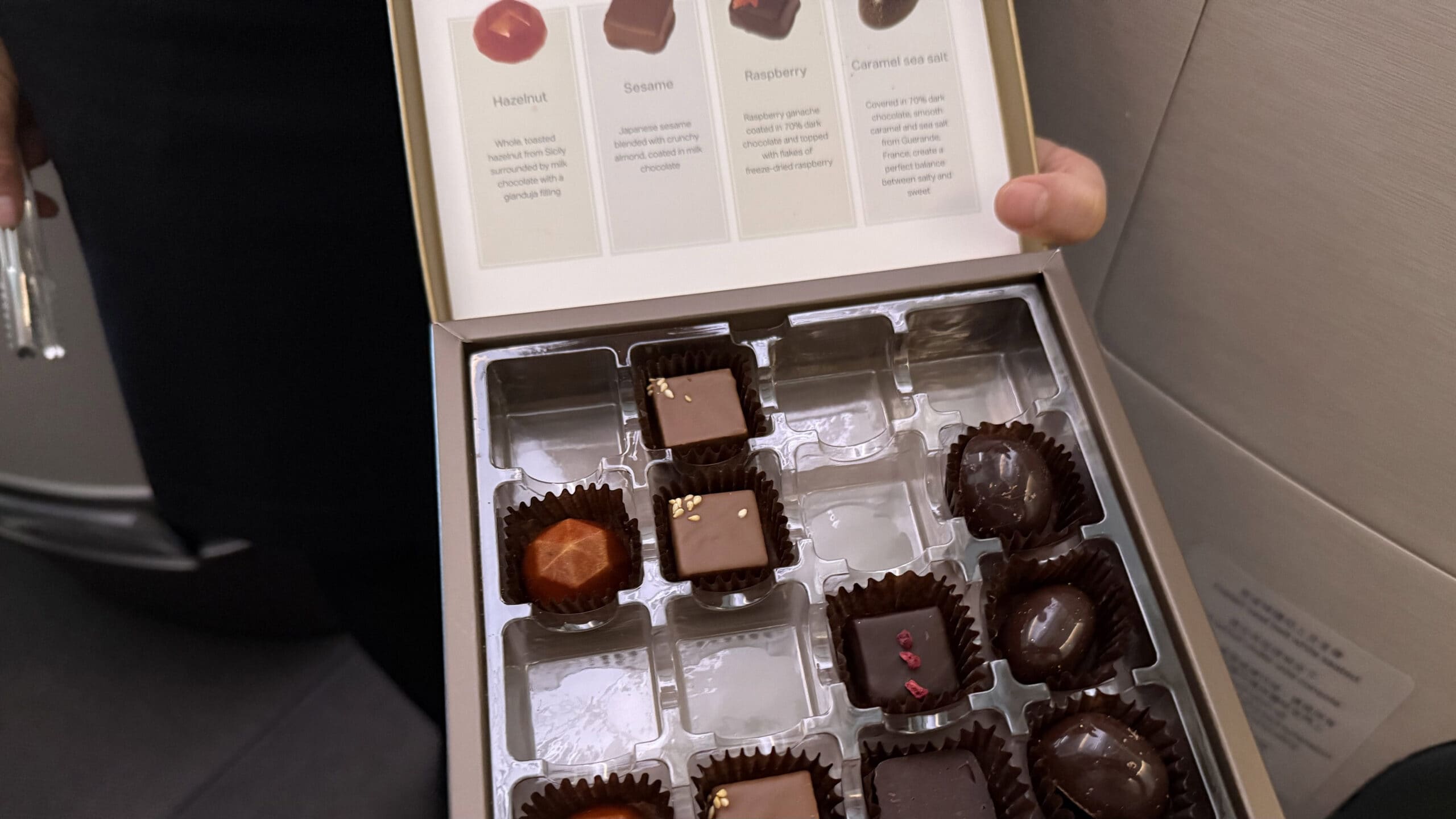 Cathay Pacific A350-900 Business Class - Post-Lunch Chocolate