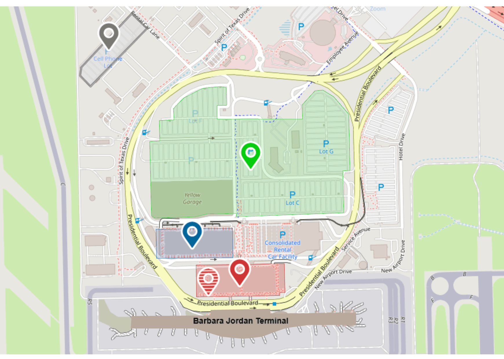 Austin-Bergstrom International Airport [AUS] - Barbara Jordan Terminal Parking