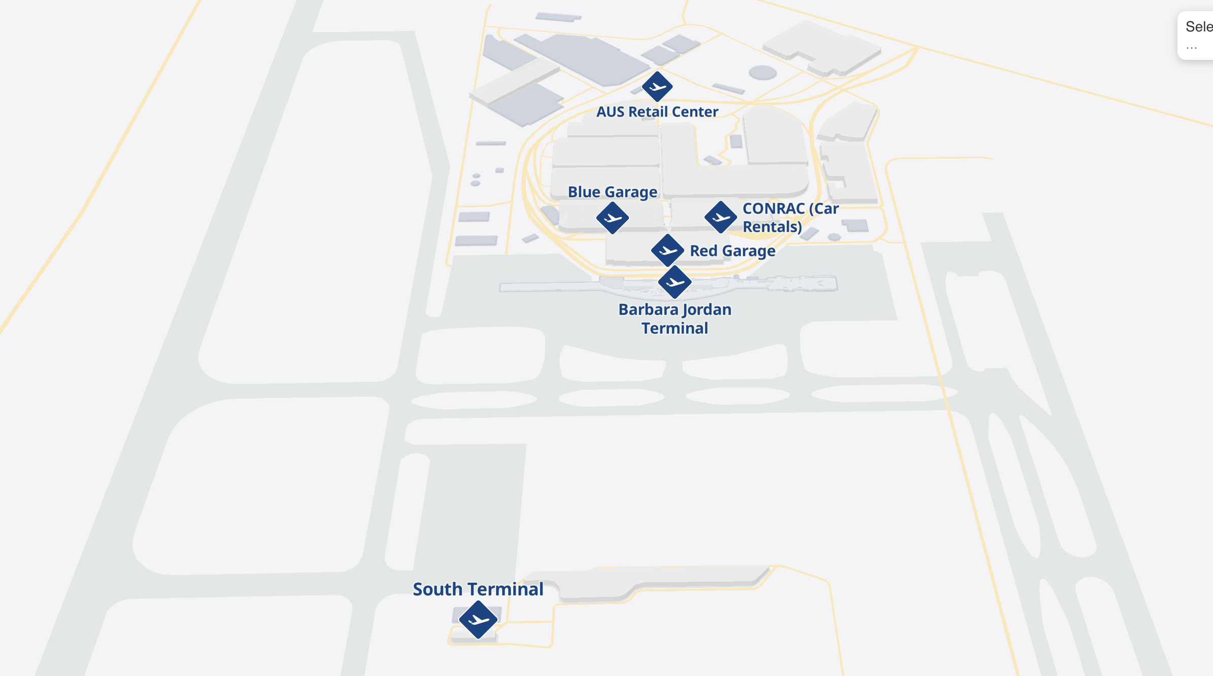Austin-Bergstrom International Airport [AUS] - Terminal Map