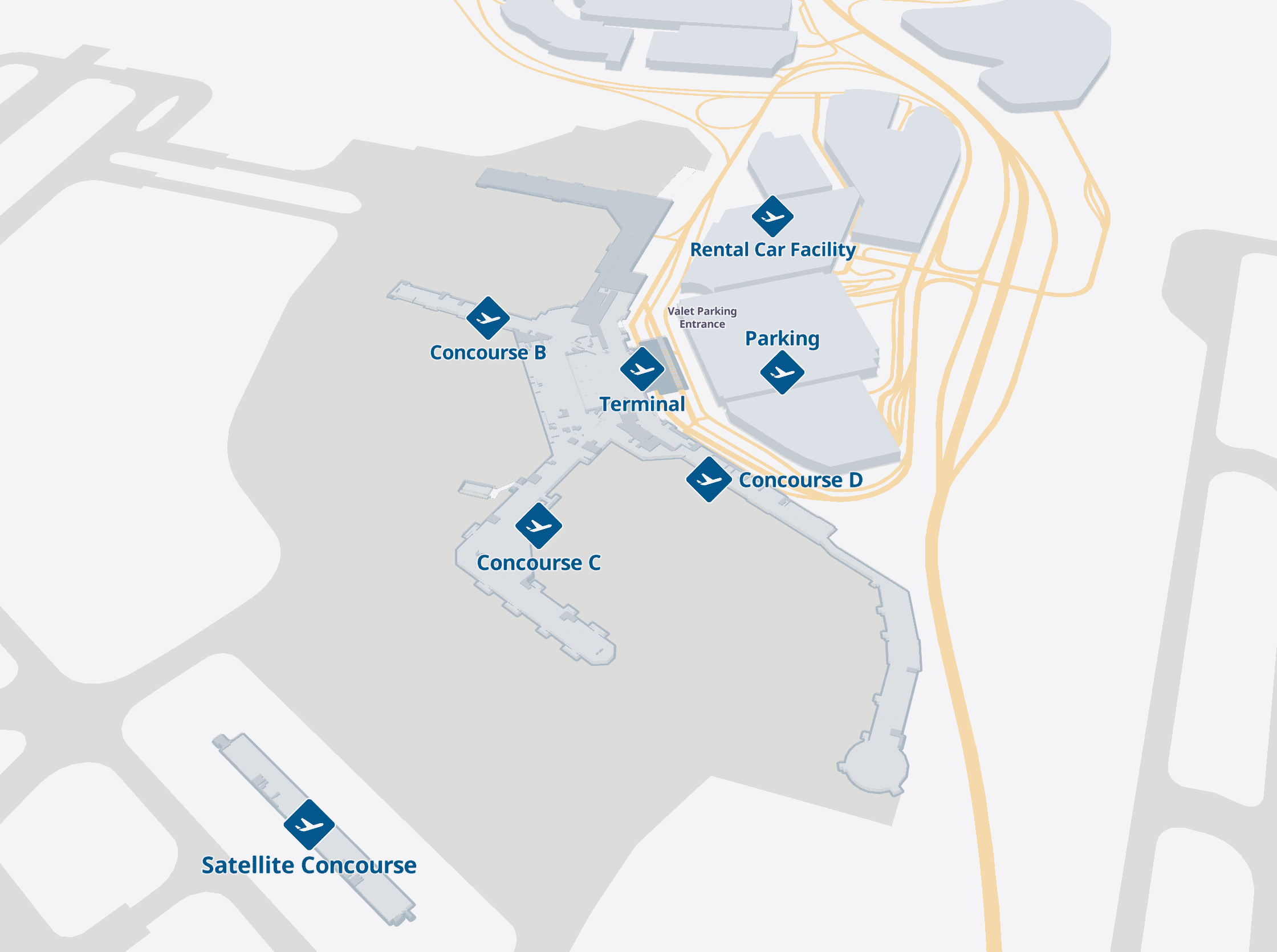 Nashville International Airport [BNA] - Terminal Map