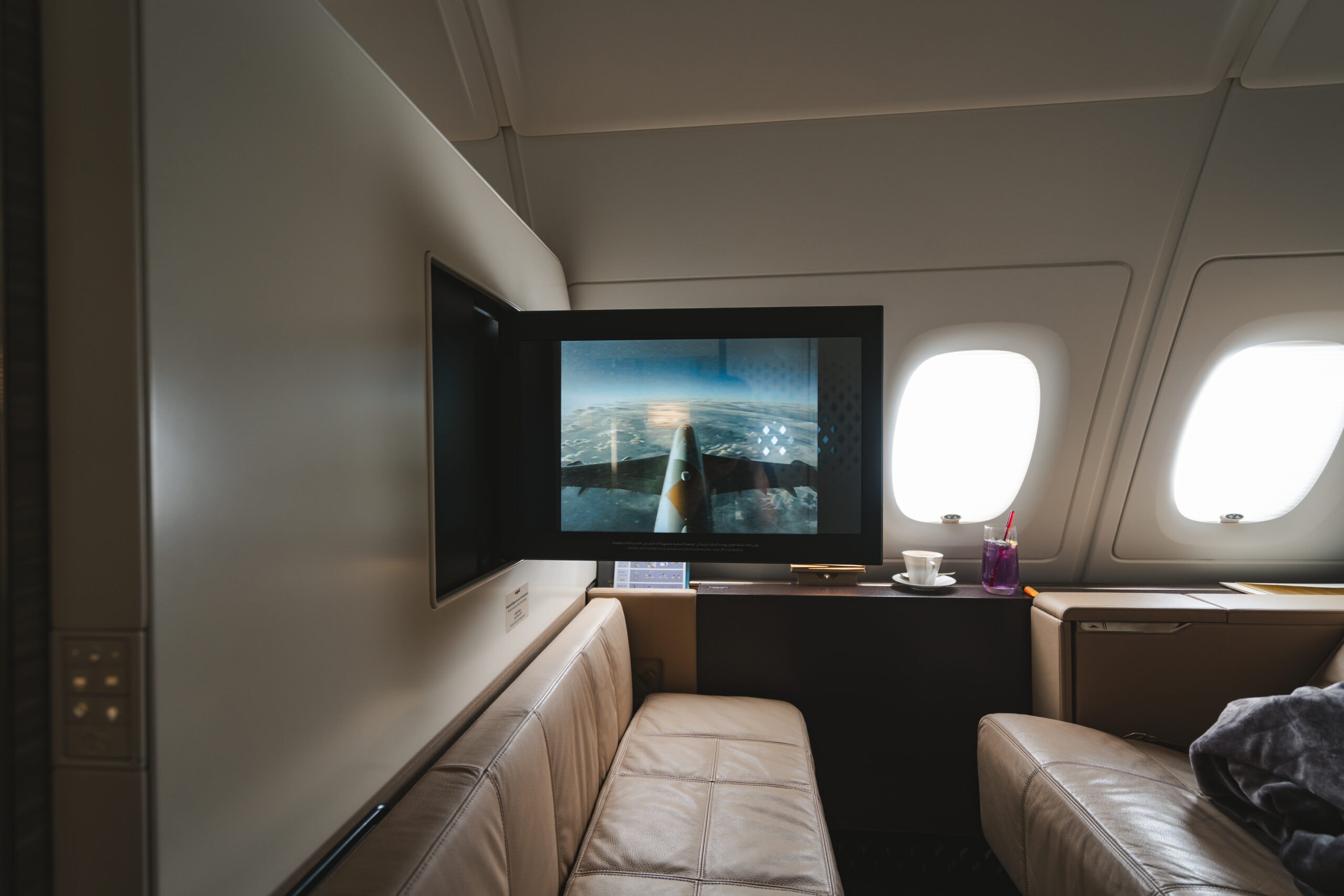 Etihad Airways A380-800 First Class [The Apartment] - First Class Entertainment Screen