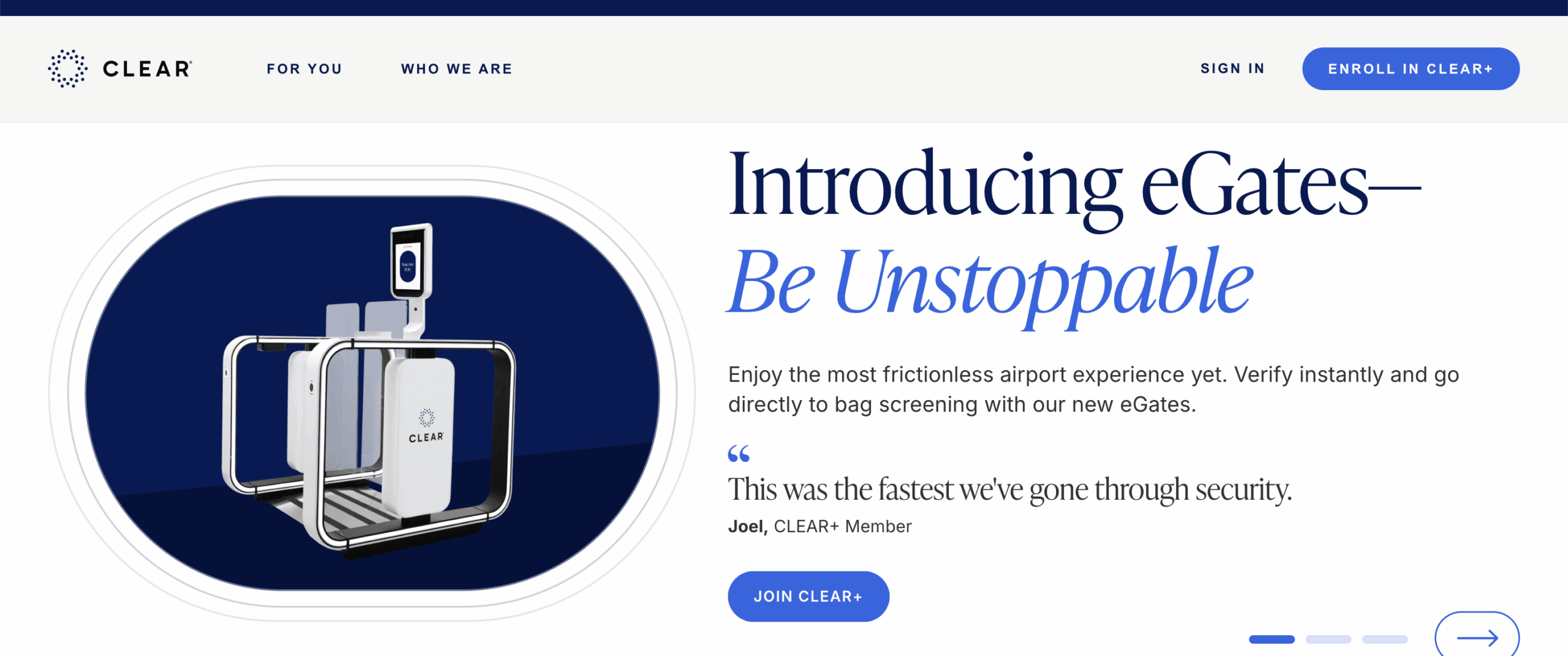 CLEAR Expedited Airport Security - CLEAR Website