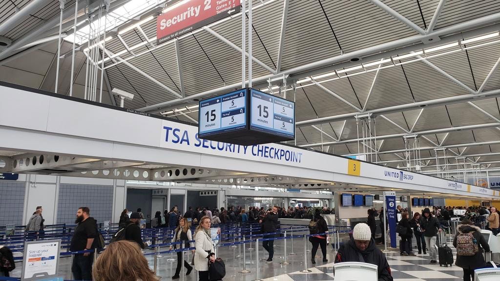 TSA Security Checkpoint At Chicago O'Hare International Airport [ORD]