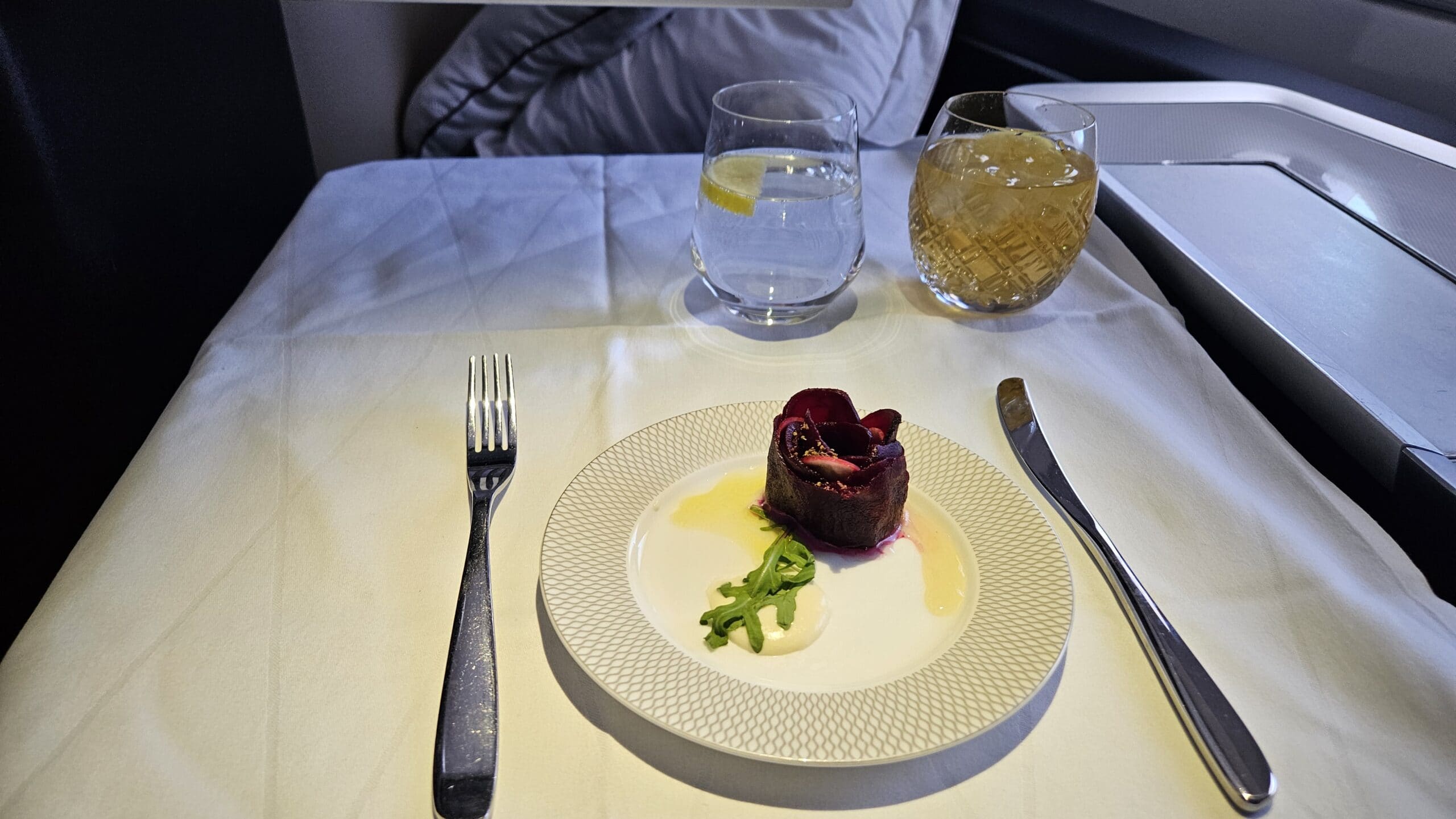 British Airways A380-800 First Class Review 24 - British Airways A380-800 First Class British Airways A380-800 First Class - Dinner Service