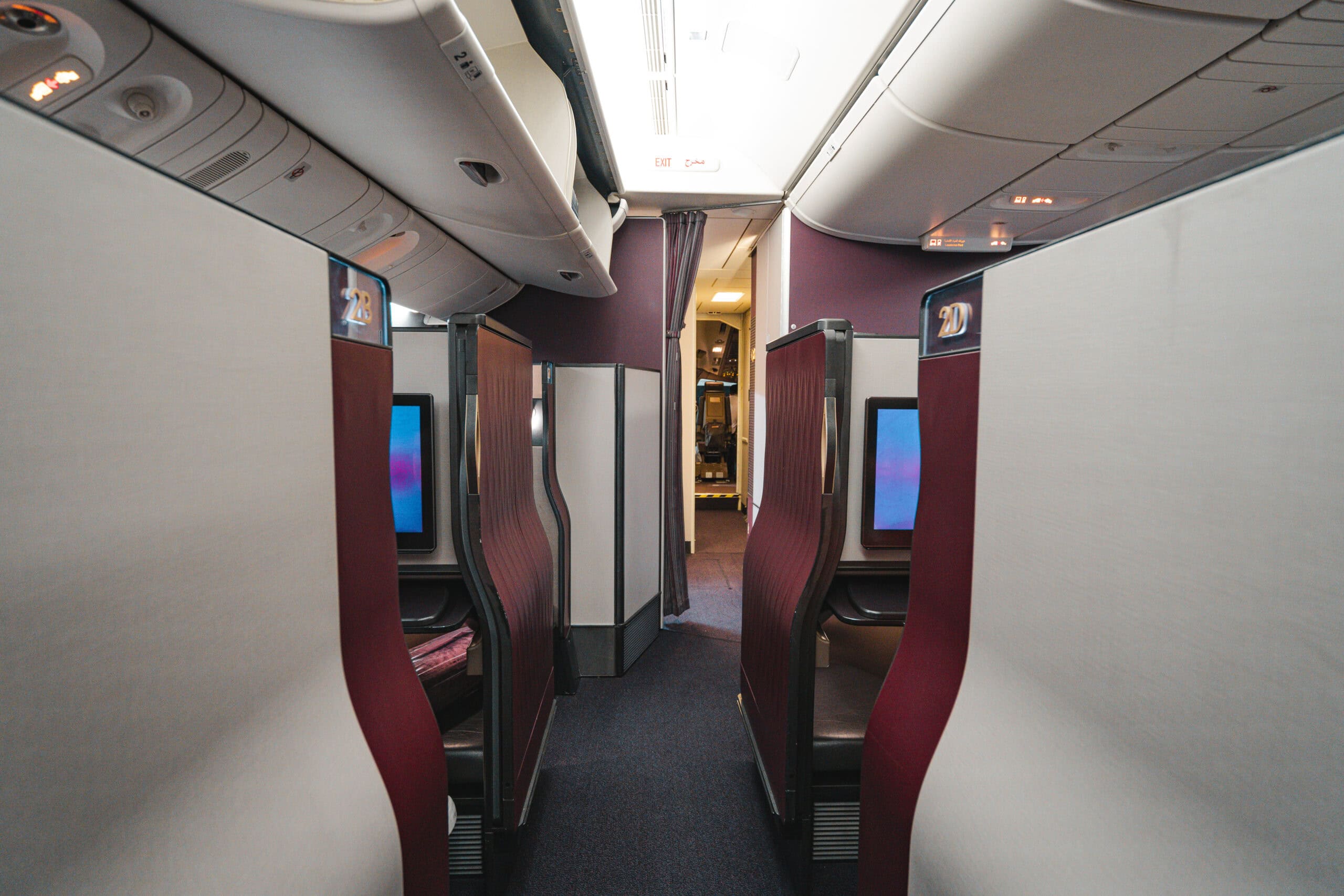 Qatar Airways 777-300ER Business Class [Qsuite] - Cabin