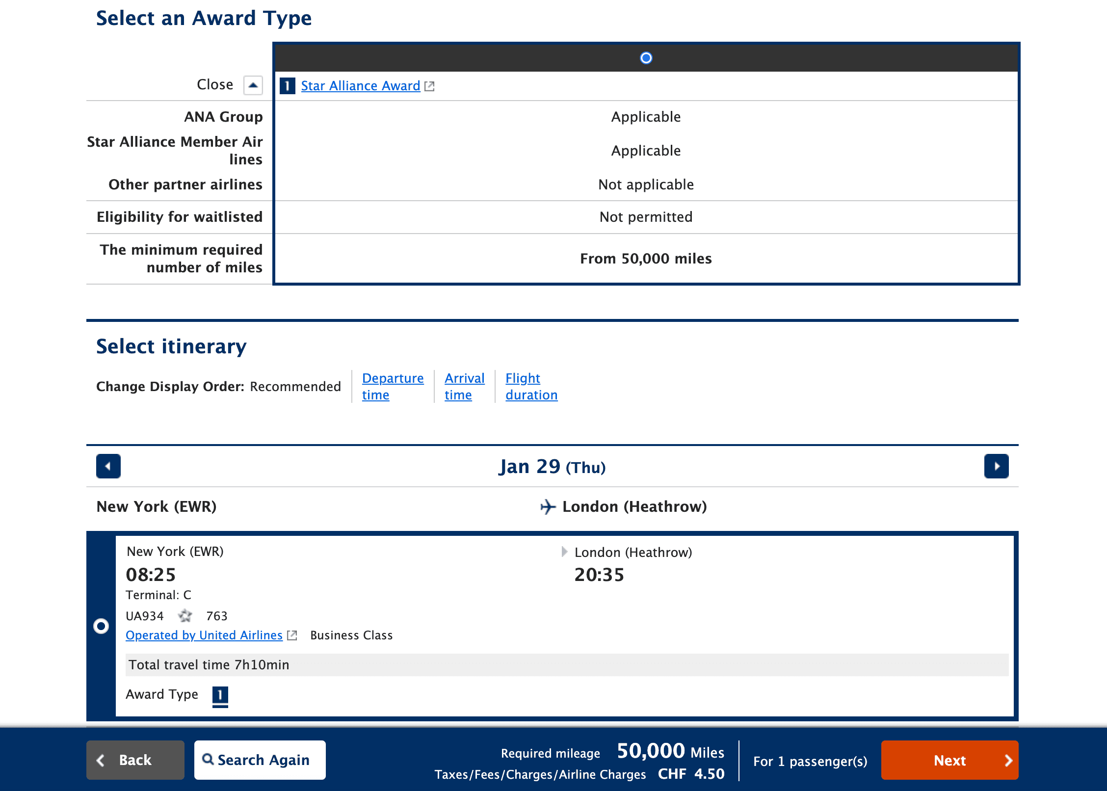 Best Ways To Search For Star Alliance Award Availability - ANA Mileage Club