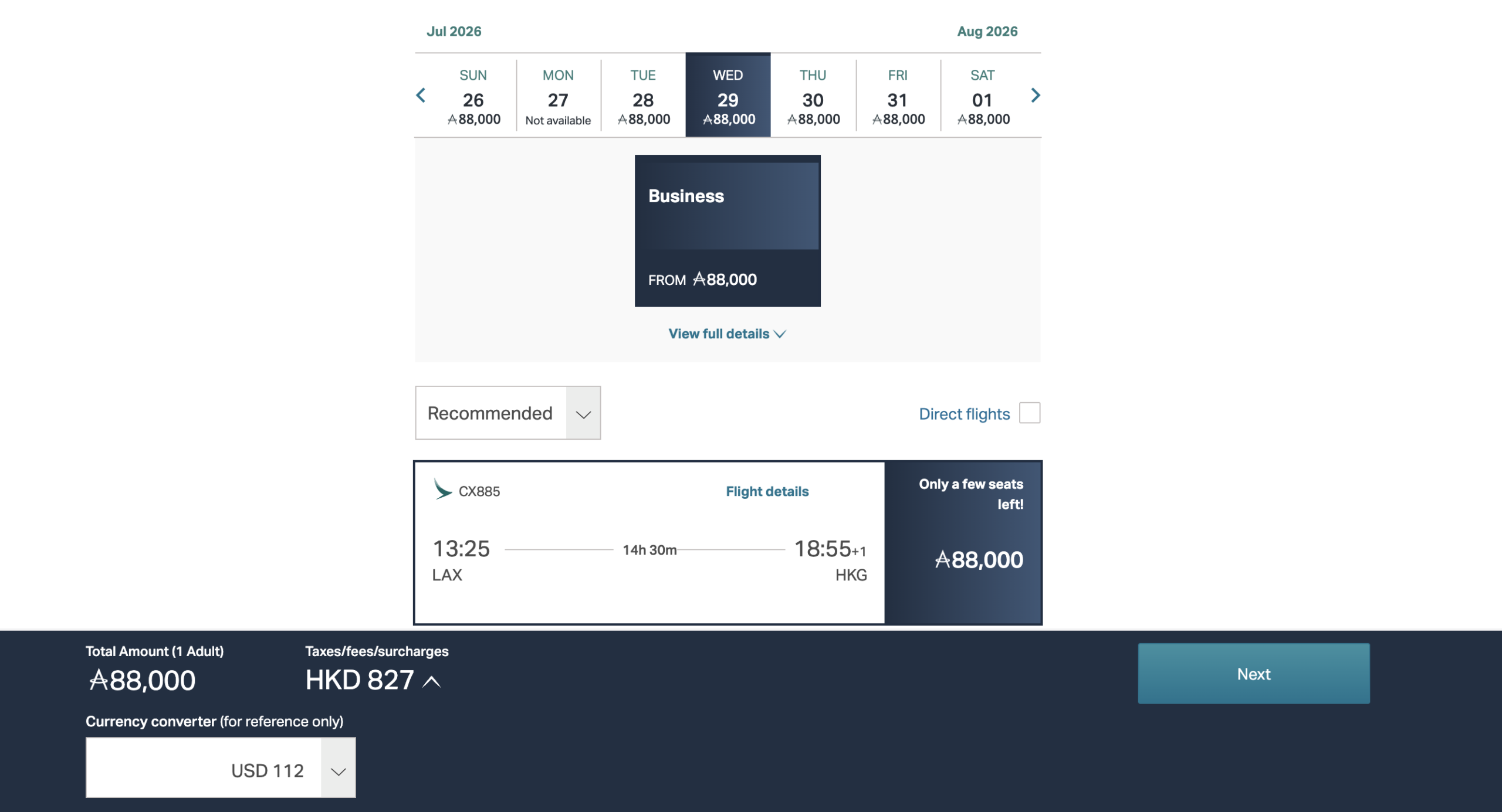 Cathay Pacific Business Class To Hong Kong - Cathay Pacific Asia Miles [LAX - HKG]