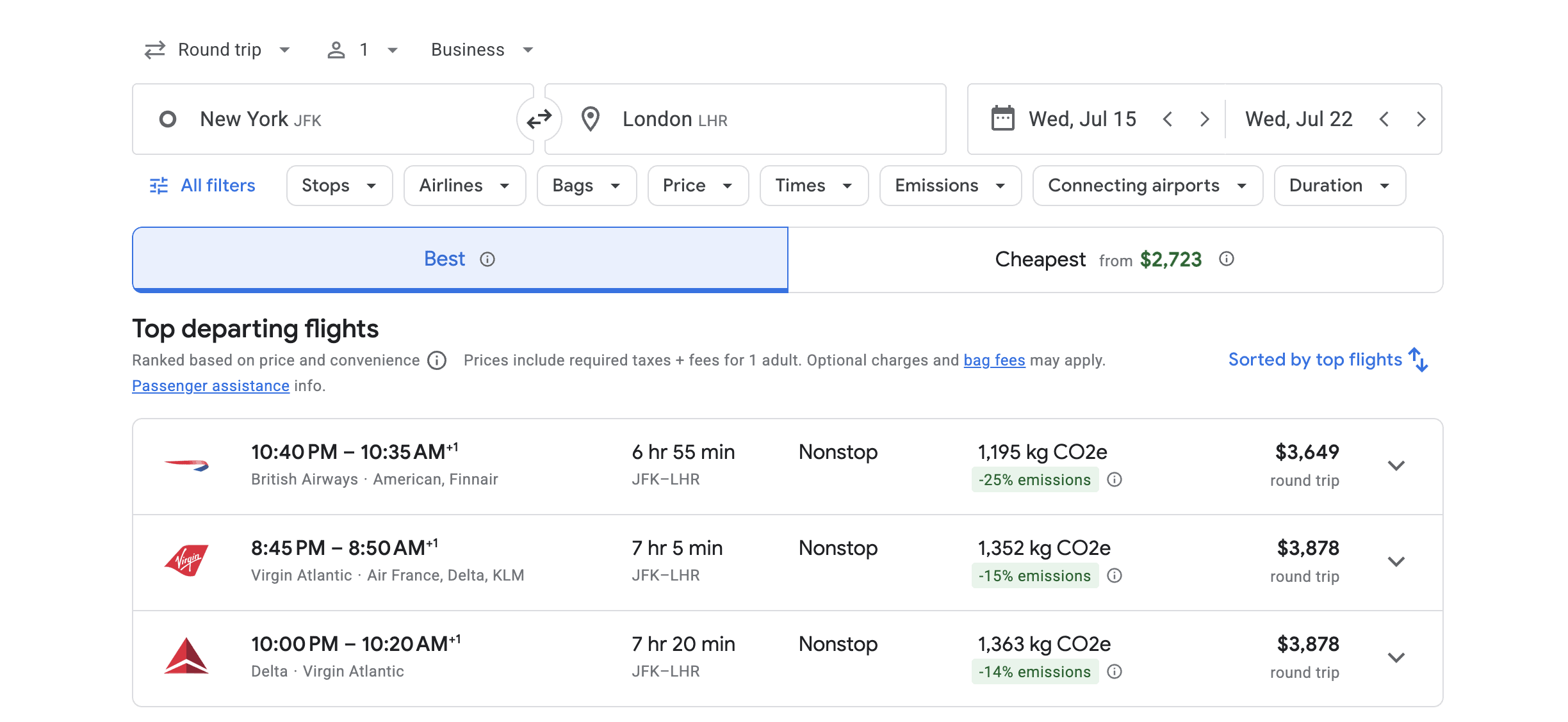 Best Award Flight Search Tools - Google Flights