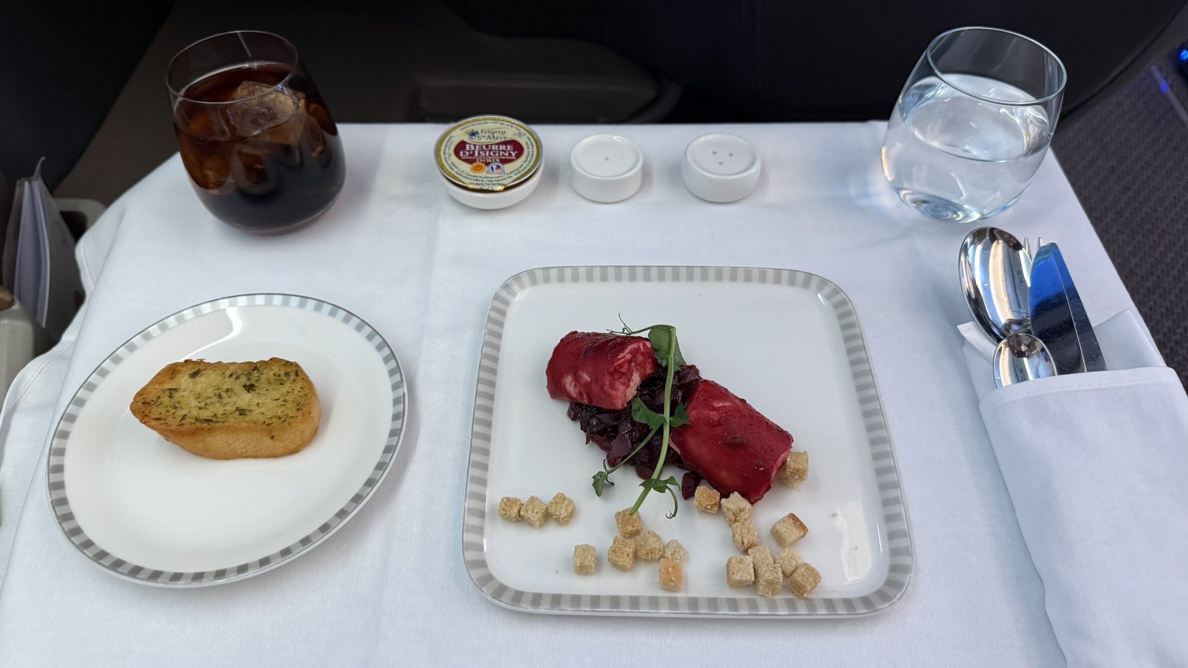 Singapore Airlines Business Class Appetizer
