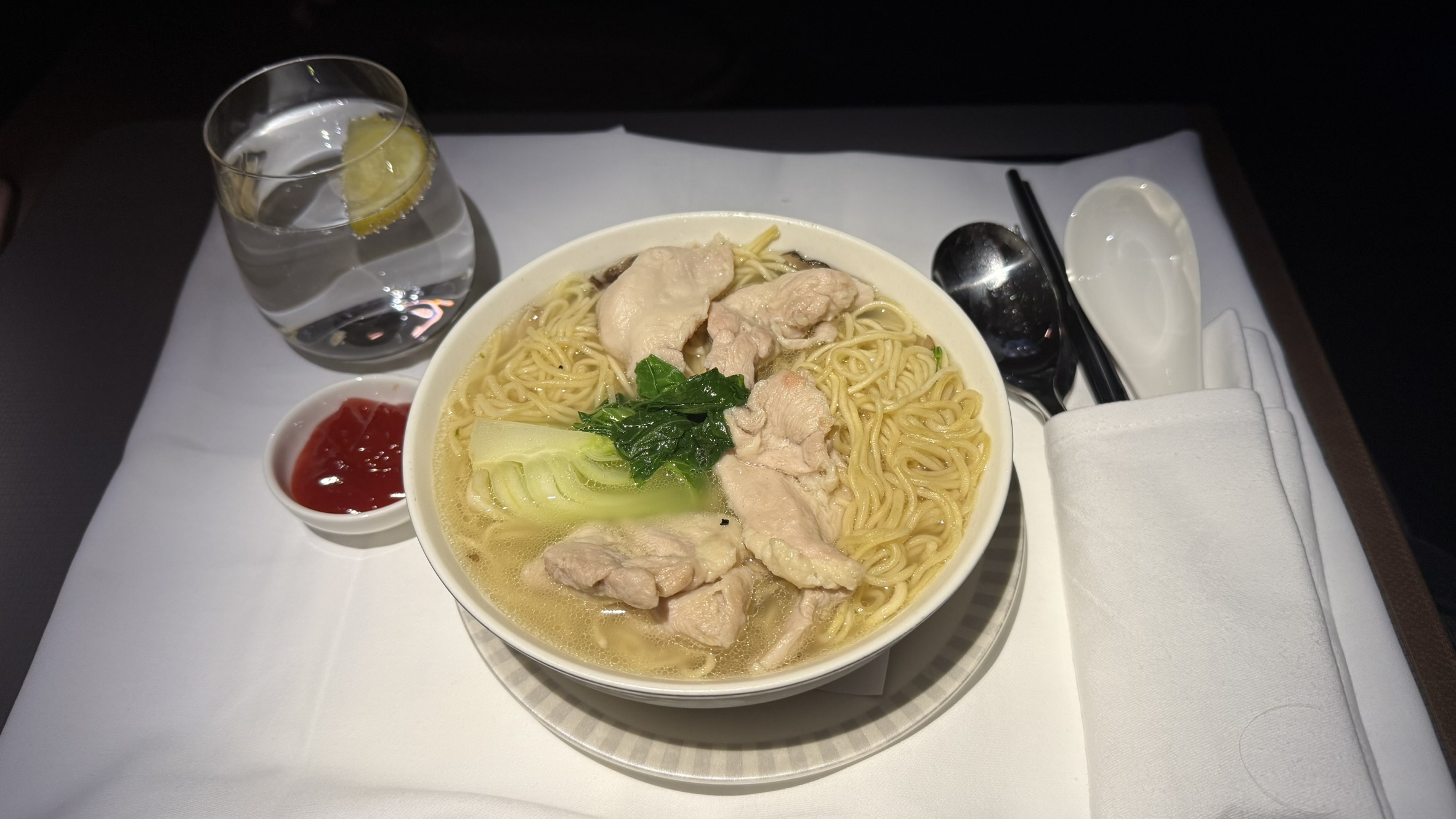 Singapore Airlines Business Class Snack Menu: Egg Noodle Ramen