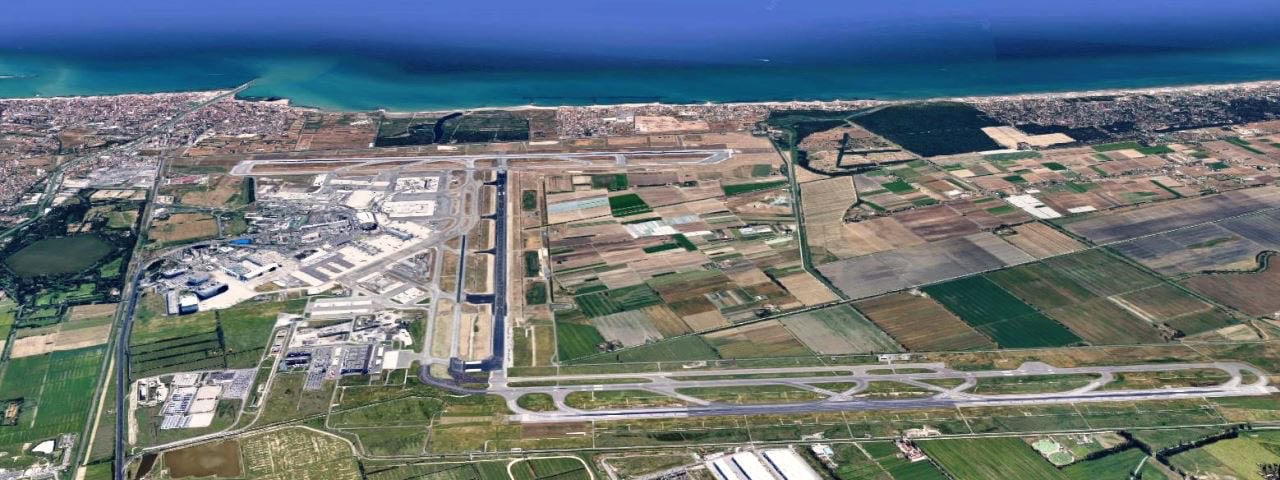 Aerial View Of Rome Fiumicino Airport [FCO]