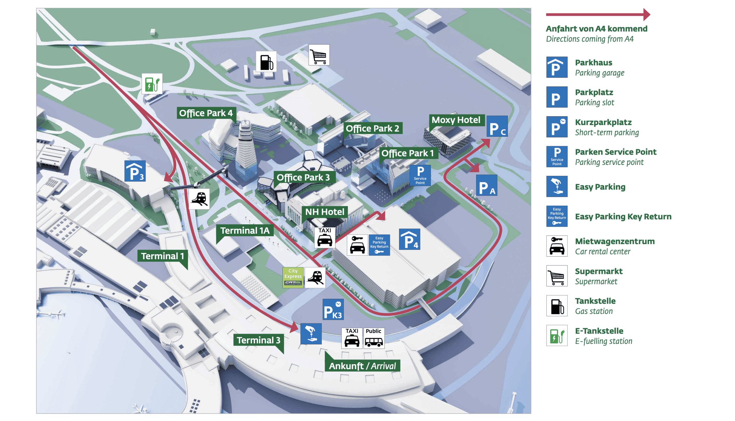 Vienna Airport [VIE] Parking Map