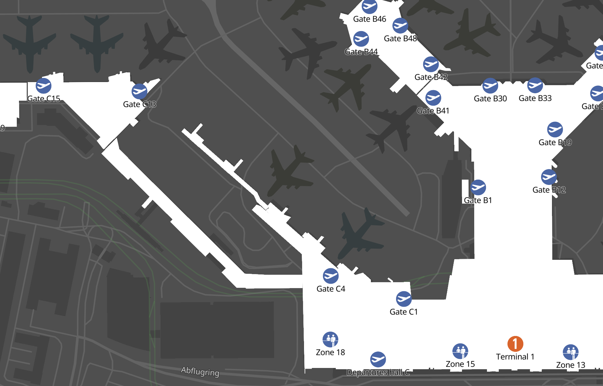 Concourse C - Terminal 1, Level 2 At Frankfurt Airport [FRA]