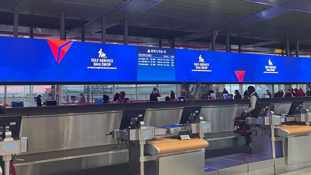 Delta One And Main Cabin Passengers Have Separate Check-In Counters